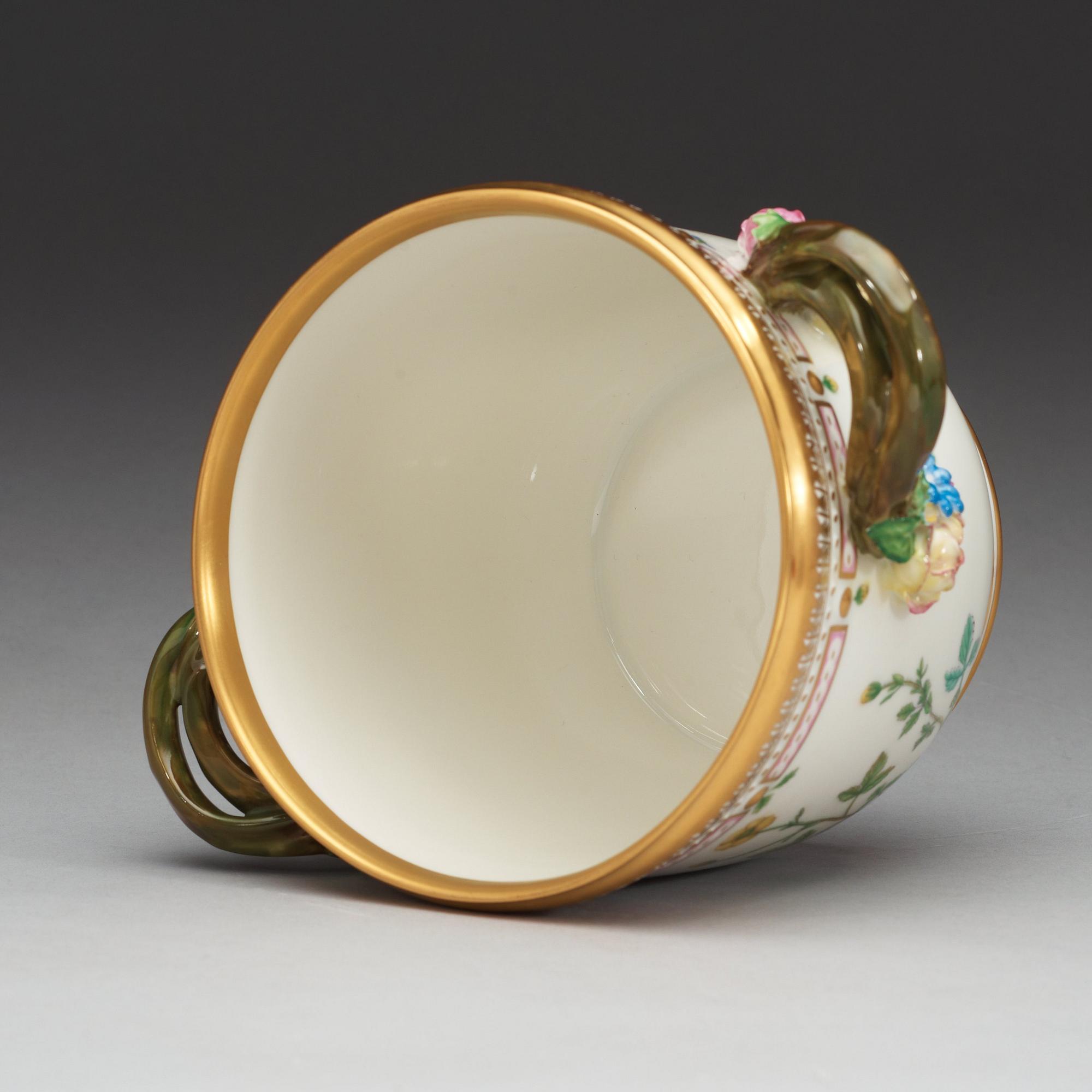 A Royal Copenhagen 'Flora Danica' wine cooler, Denmark, 20th Century.