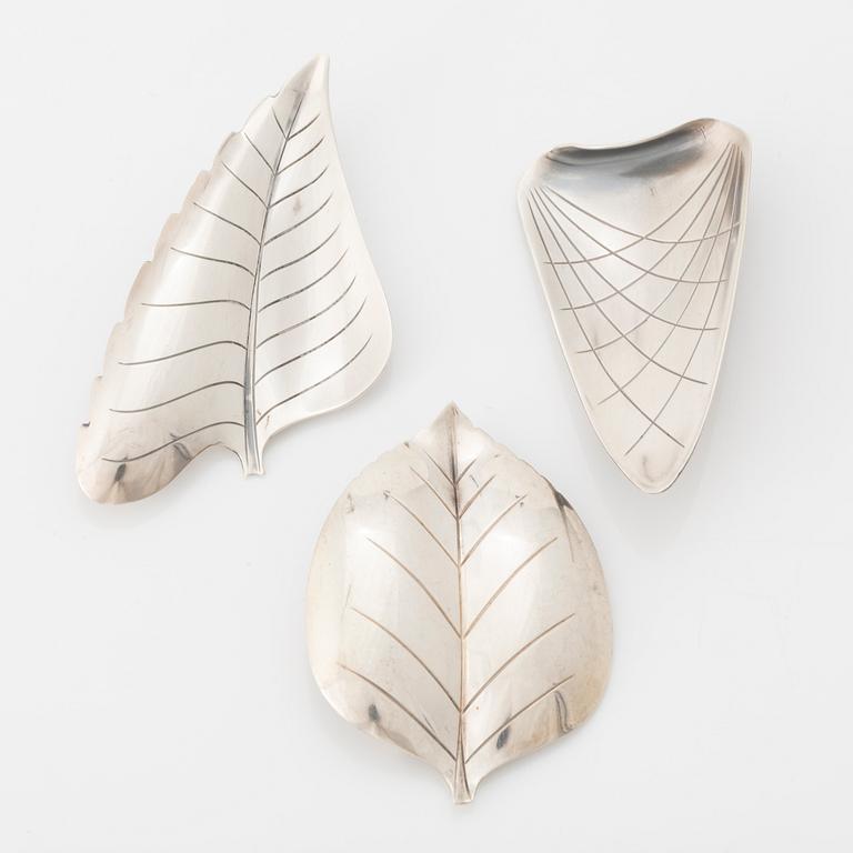 Viggo Wollny, broscher 3 st, sterlingsilver, Jammik, Danmark.