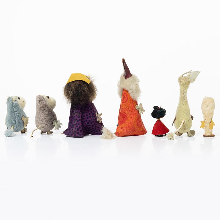 Atelier Fauni, figuriner, 7 st, Mumin, Finland.