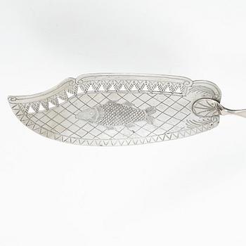 A silver fish server, Northern Germany/Poland, 1830s–1840s.