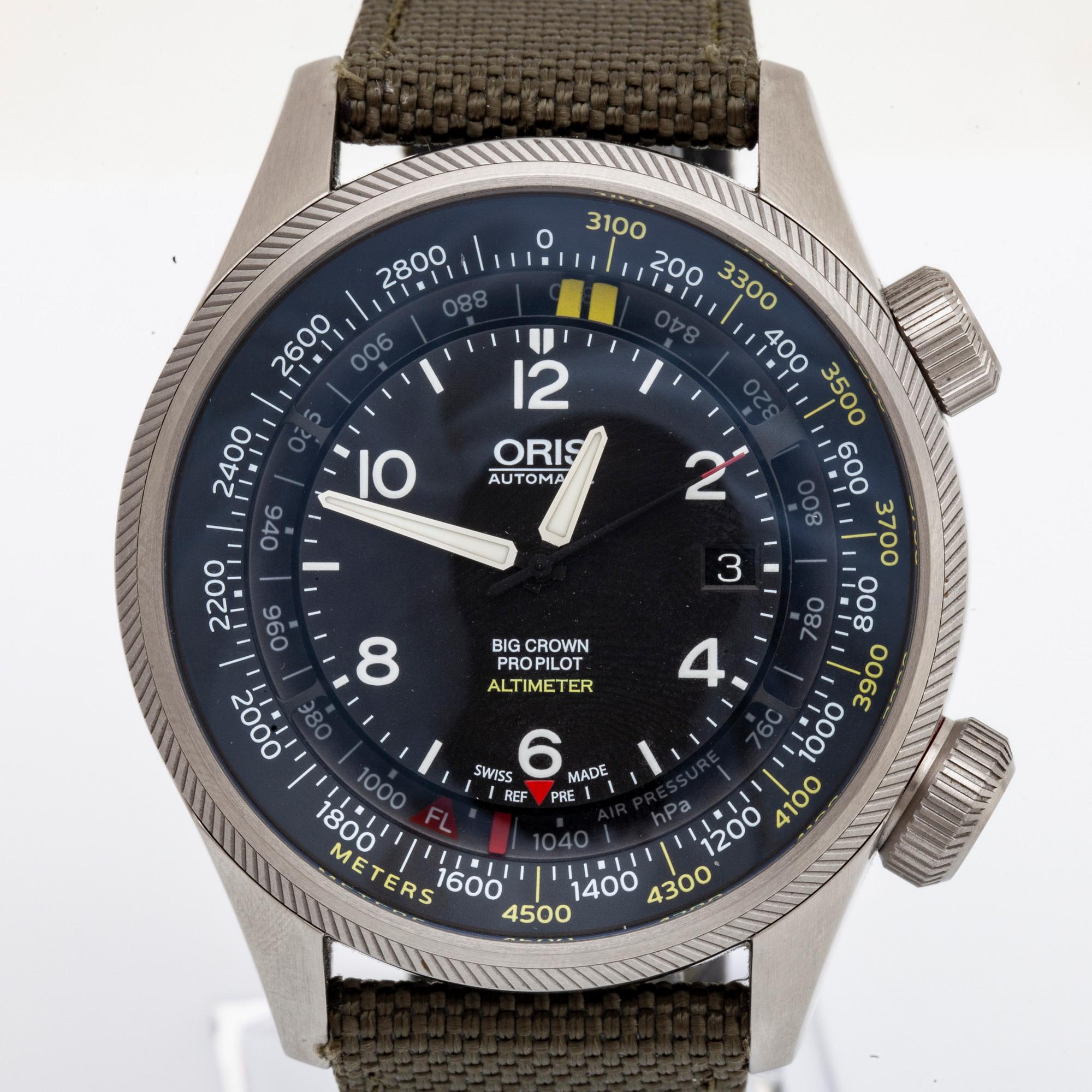 ORIS, Big Crown, Pro Pilot, Altimeter, wristwatch, 47 mm.