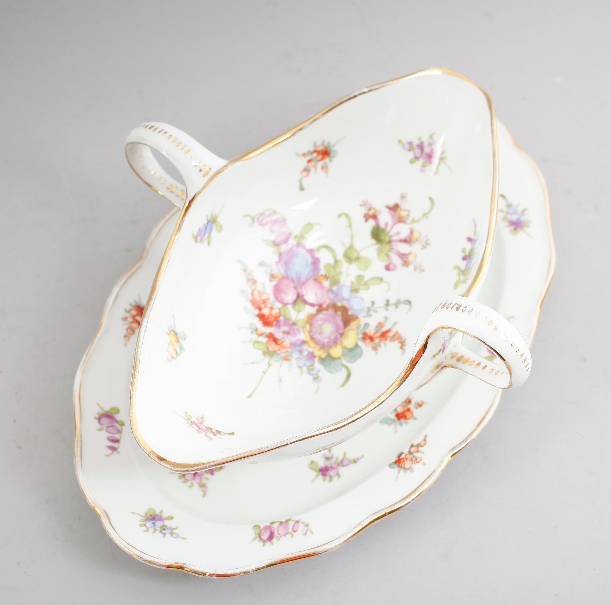 SÅSSKÅL, porslin, Meissen, 1900-talets första hälft.