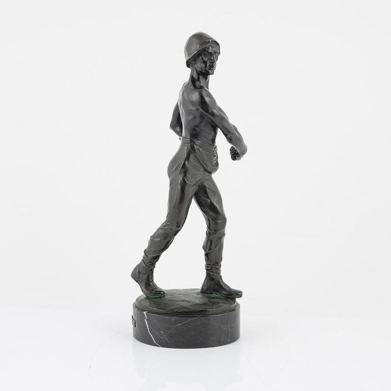 Franz Iffland, sculpture, signed, bronze, total height 45 cm.