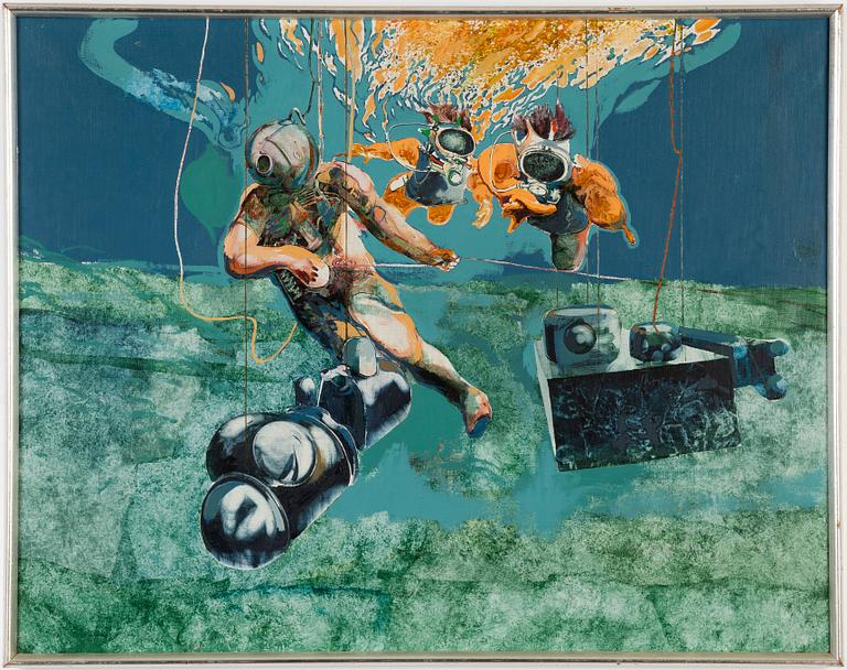 Gunnar Thorén, olja på duk, signerad.