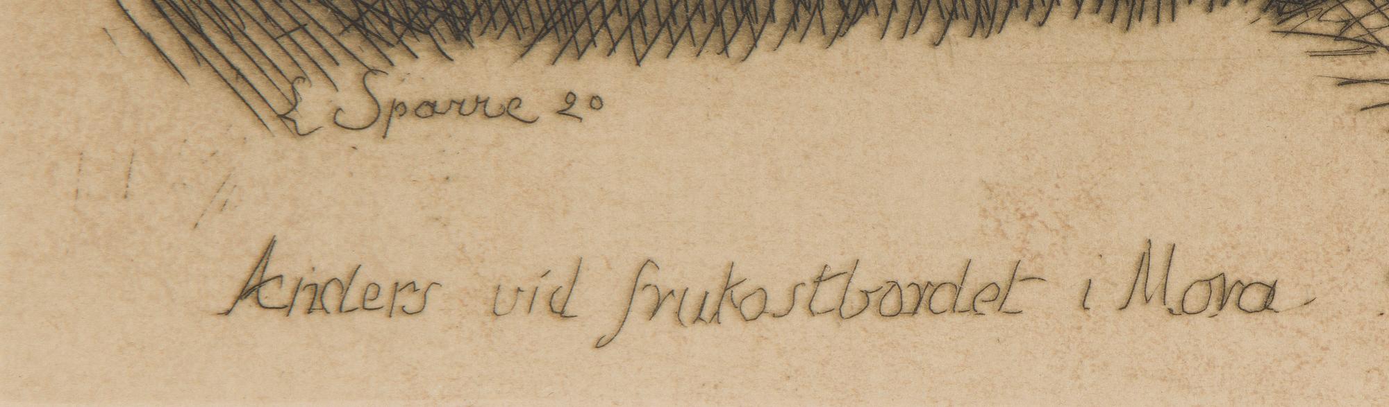 Louis Sparre, "Anders vid frukostbordet i Mora, Januari 1919".