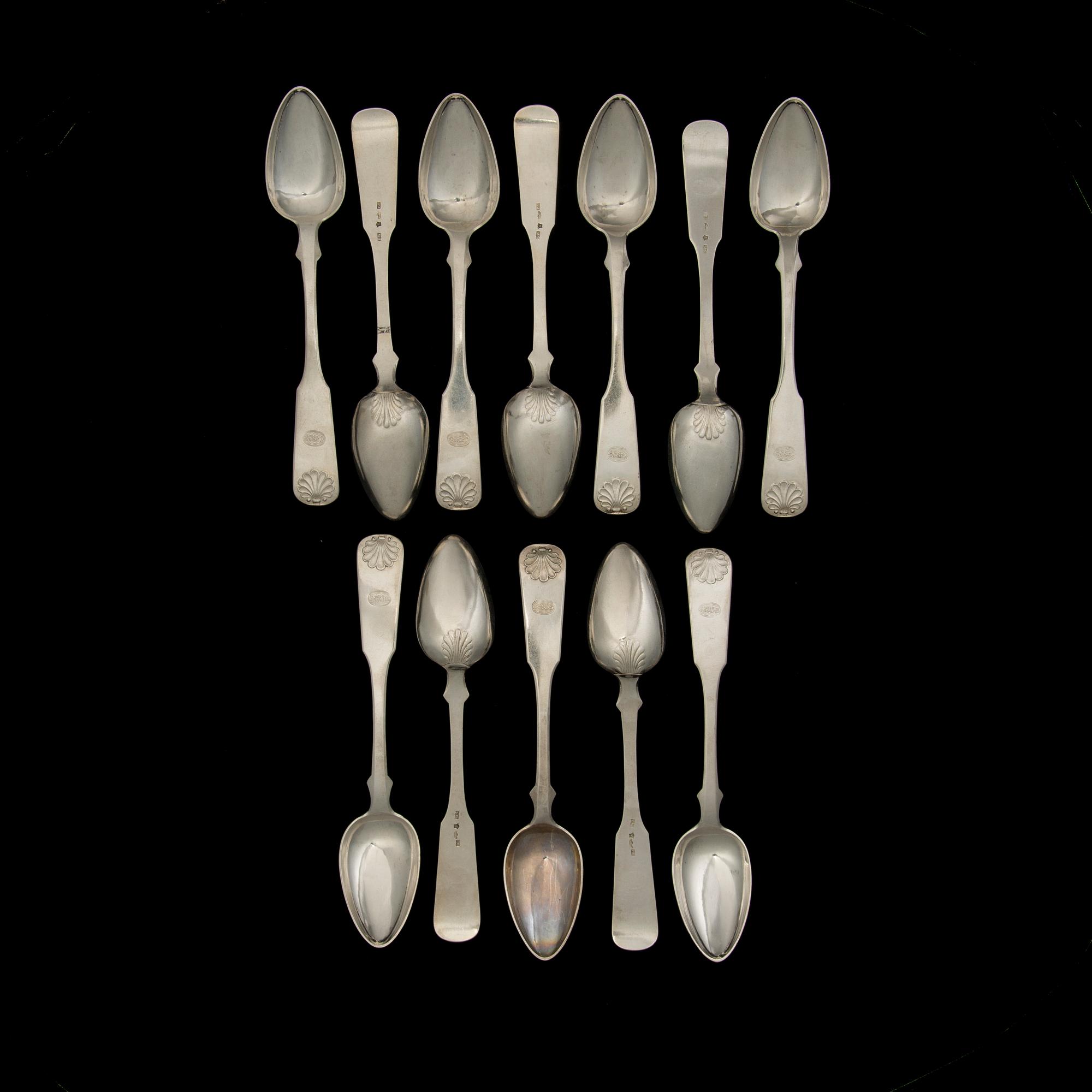 BESTICK 24 ST, silver, Finland och Sverige 1800-tal, vikt 864 g.