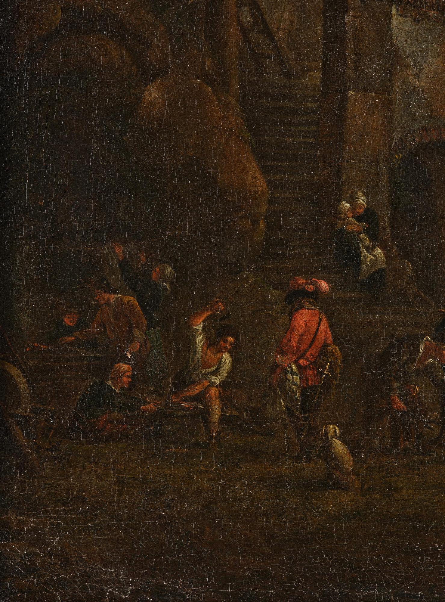 Philips Wouwerman, follower of, Resting company at the blacksmith's.