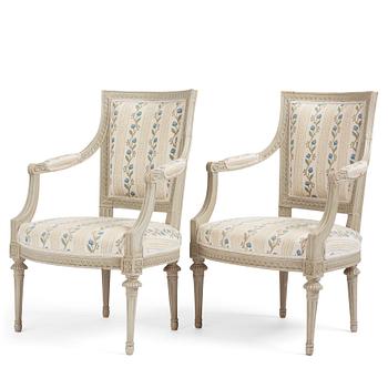 68. A pair of matched late Gustavian armchairs by E Ståhl.