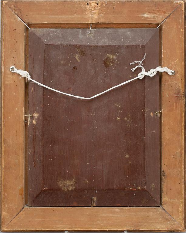 OKÄND KONSTNÄR, olja på pannå, ej signerad, 1800-/1900-tal.