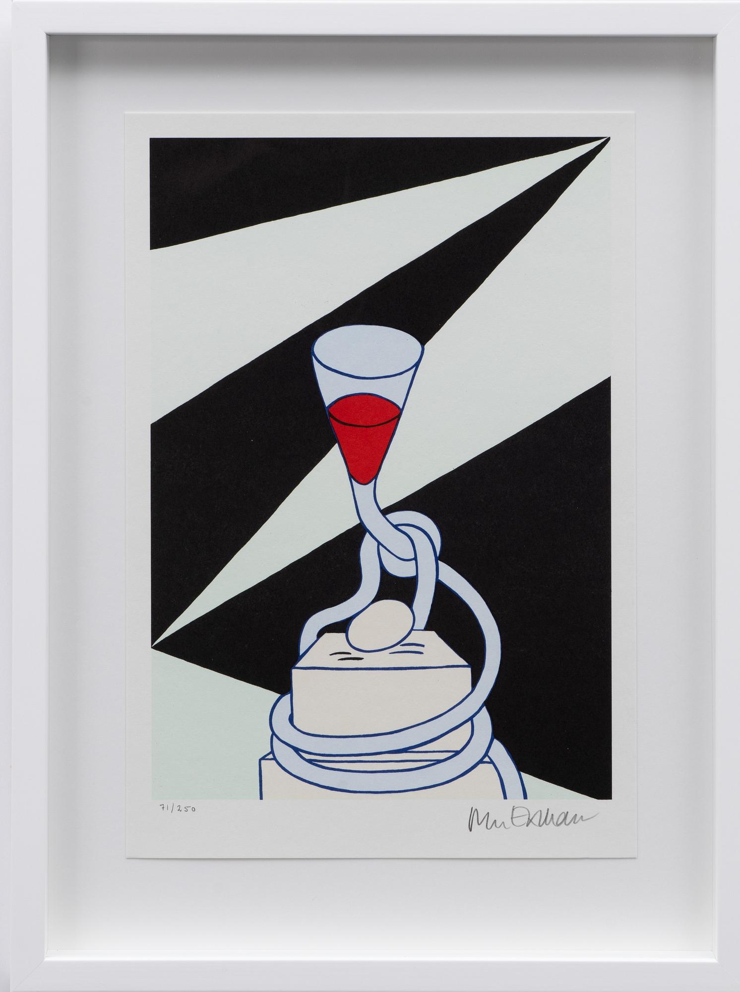 Marie-Louise Ekman, "Ett ägg-monument, ett vinglas och en Olle Baertling-målning".