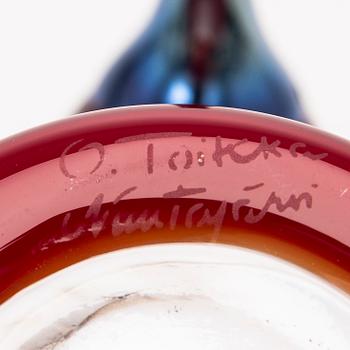 OIVA TOIKKA, LASILINTU, signeerattu O. Toikka Nuutajärvi.