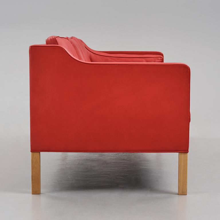 Børge Mogensen, a leather upholstered three-seated sofa, Fredericia Furniture, Denmark.