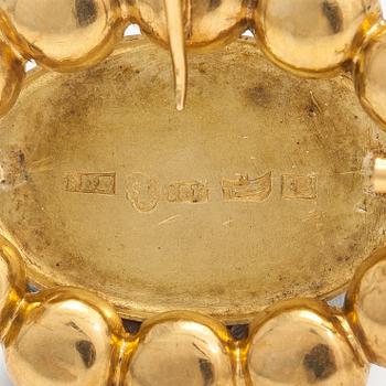 An 18K gold brooch/pendant. Johan Edvard Fagerroos, Helsinki 1862.