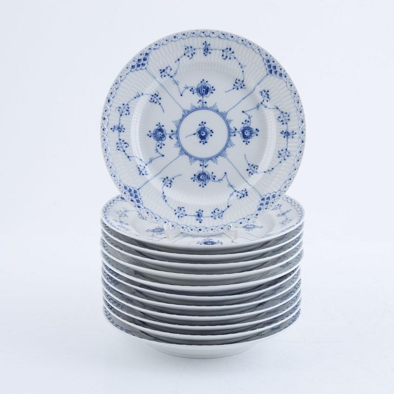 Dinner service, porcelain, 50 pieces, "Musselmalet", Royal Copenhagen, Denmark.