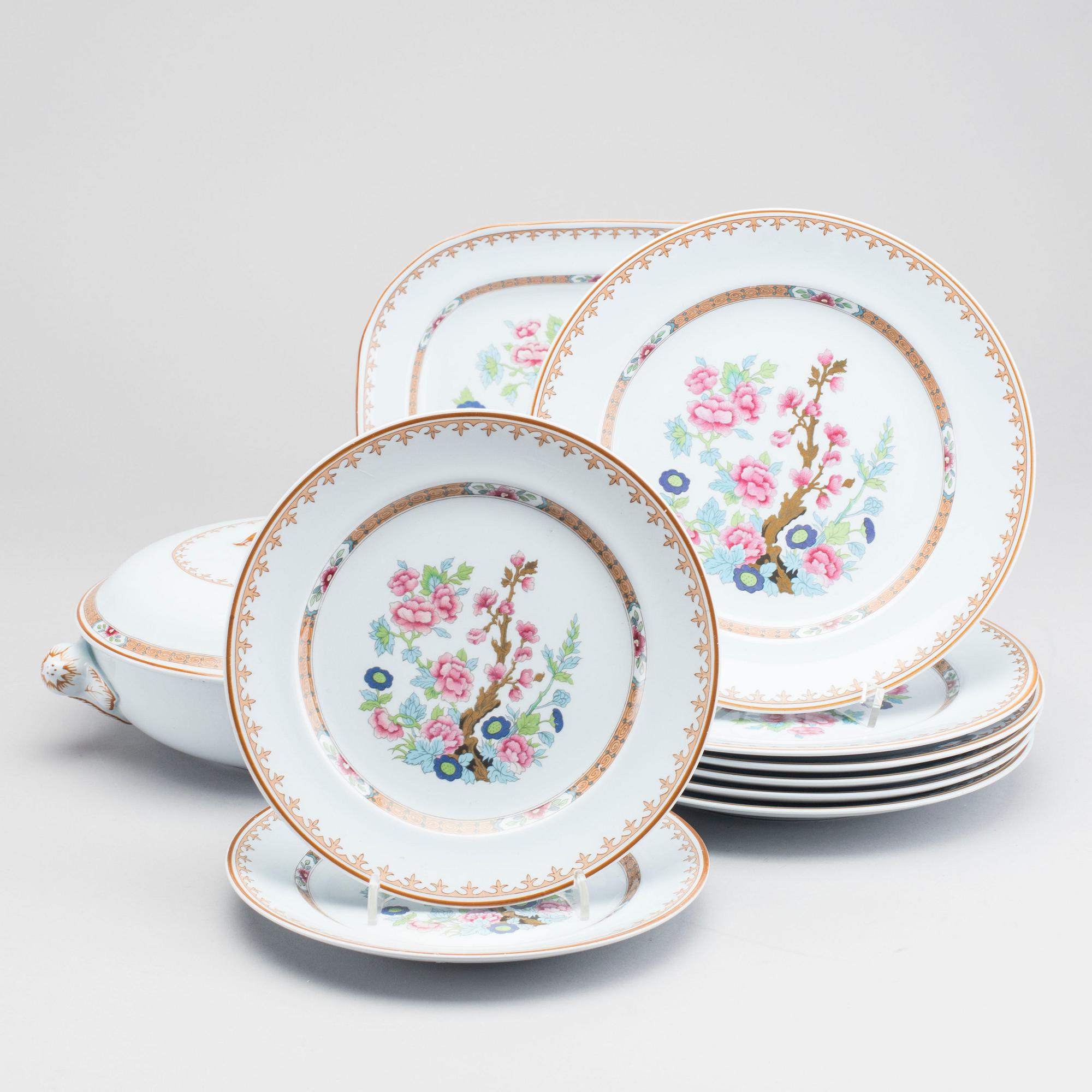 SERVIS 11 dlr "Lotus" Rörstrand porslin 1900-talets senare del.