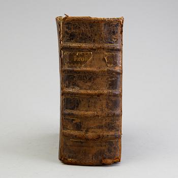 A BOOK, "Prof-öfwersättning by then Holy Scriptures", Stockholm (Johan Pfeiffer) 1774.