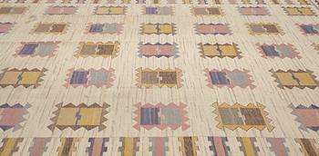 Märta Måås-Fjetterström, A CARPET, "Ljusa plador", flat weave, ca 344,5 x 254,5 cm, signed AB MMF.
