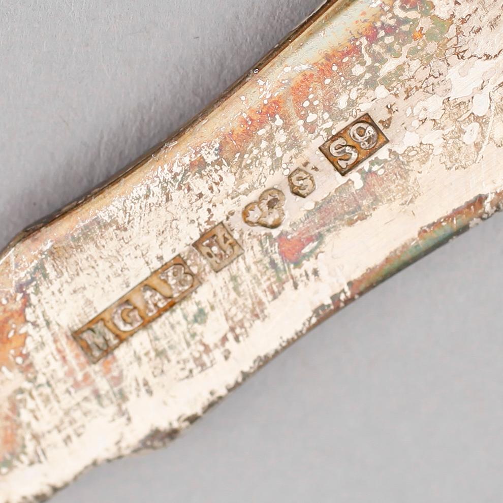 BESTICK, 24 delar, silver, "Uppsala", MGAB, Uppsala 1960-tal. Vikt ca 887 gram.