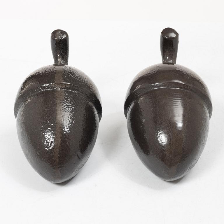 Eva Schildt and Maja Sten, doorstops, a pair, “Ekollon”, Firma Svenskt Tenn.