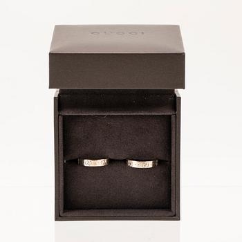 Gucci, ringar ett par "Gucci Icon" 18K vitguld.