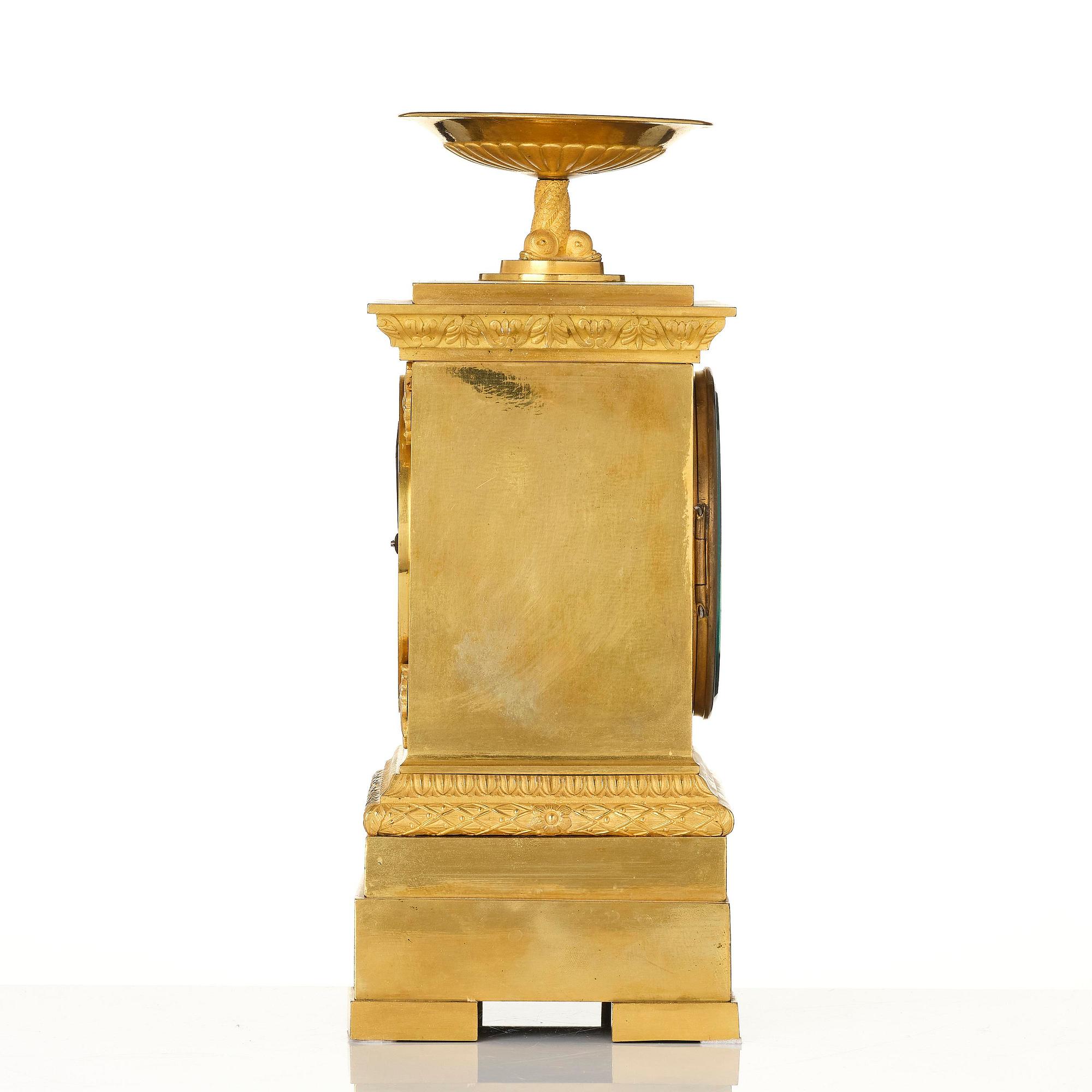 A French Empire ormolu mantel clock by Louis-Isidore Choiselat (master in Paris 1813-47).