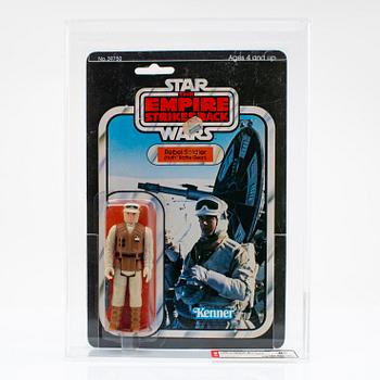 STAR WARS, Hoth Rebel Soldier ESB 31 back-b & Cloud Car Pilot ESB 47 back, Kenner 1980 & 1982.