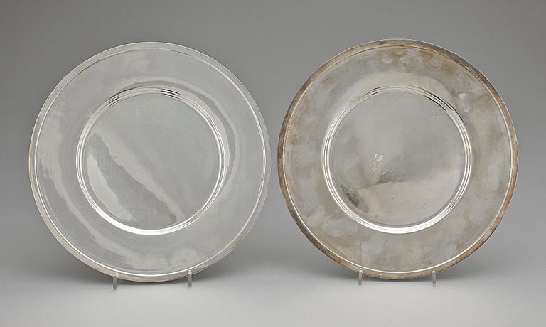 KUVERTTALLRIKAR, 2st, sterling silver, Sigurd Persson, Stockholm, 1956. Vikt ca1009g.
