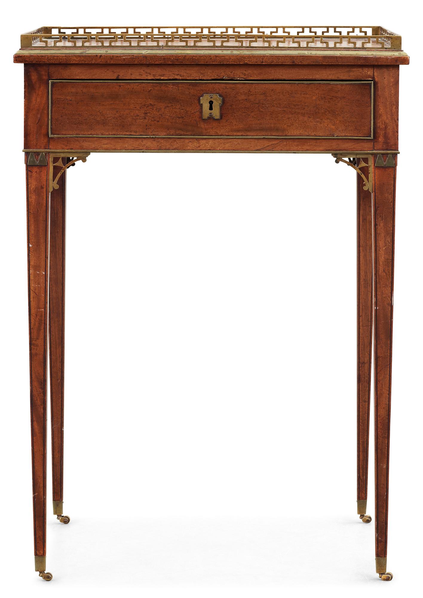 DAMARBETSBORD, tillskrivet Carl Diedric Fick (mästare 1776-1806 i Stockholm). Sengustavianskt.
