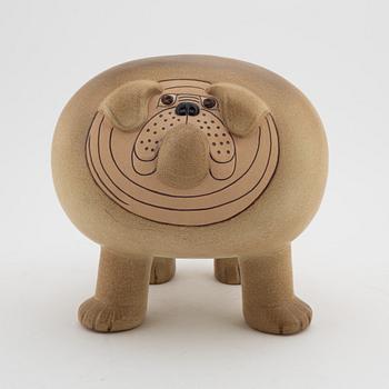 Lisa Larson, a 'Bulldog Maxi' stoneware sculpture, K-studion Gustavsberg, signed.