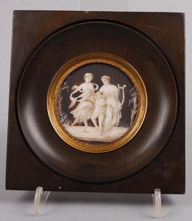 MINIATYR, grisaille, 1800-tal.