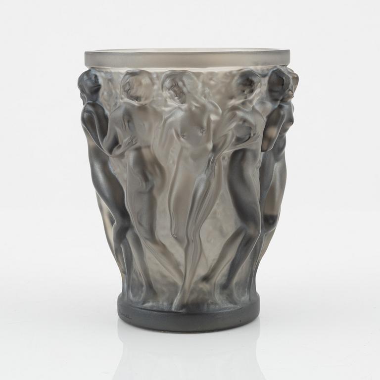 René Lalique, a glass vase, 'Bacchantes', France, signed.