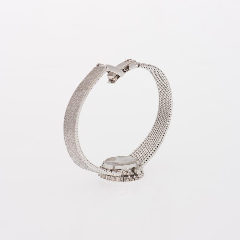ARMBANDSUR, Omega de Ville, 18K vitguld, briljantslipade diamanter.