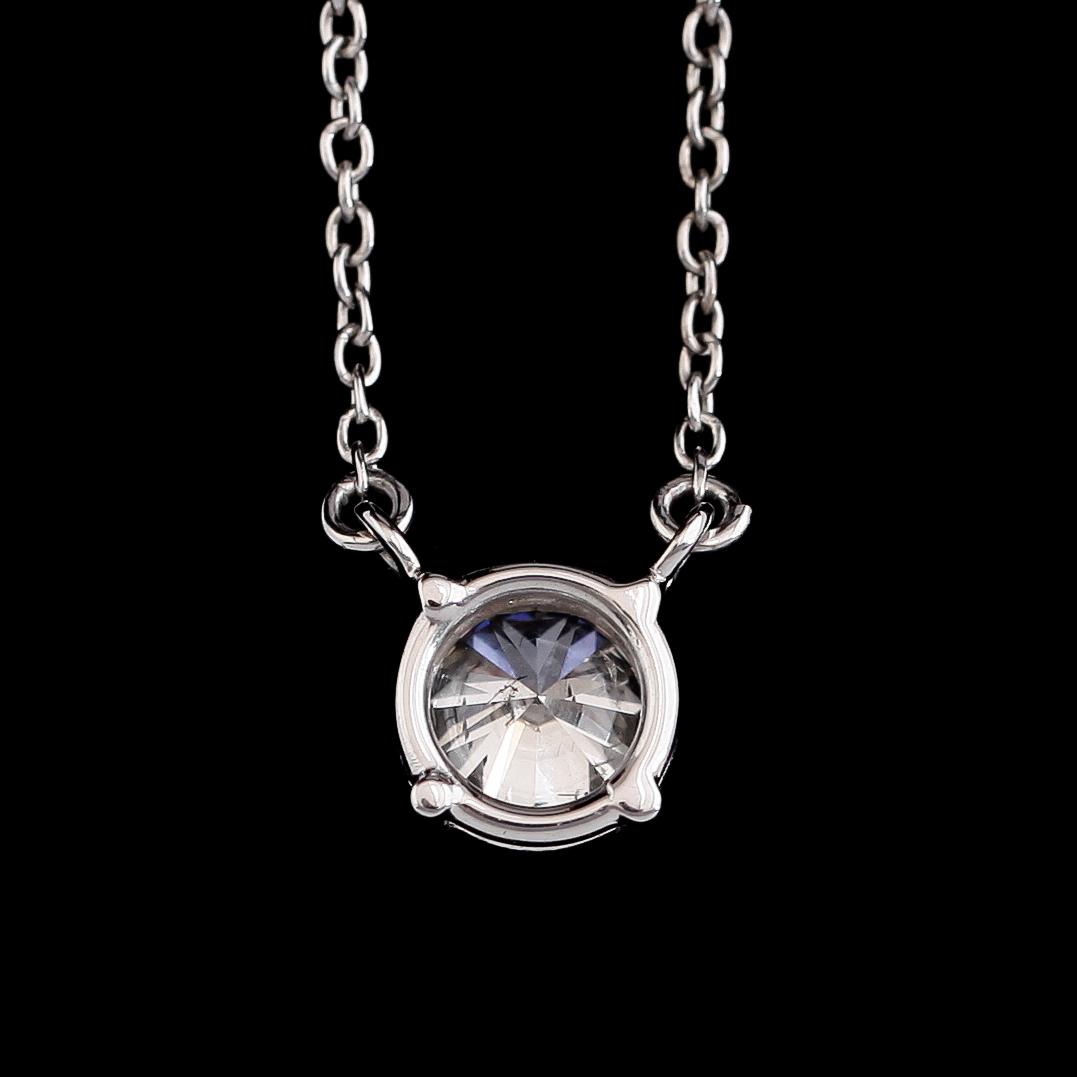 COLLIER, 18K vitguld, briljantslipad diamant ca 0.72 ct.