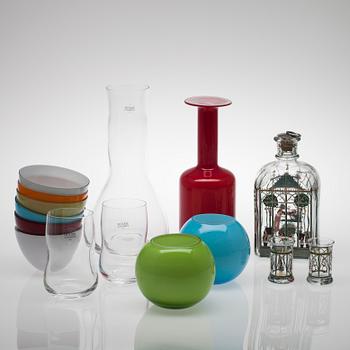 PARTI GLAS, 13 delar, Holmegaard, Danmark.