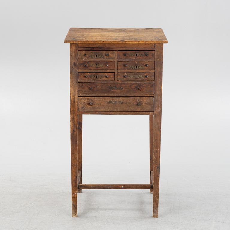 An oak and pine writing slope, 19th Century.