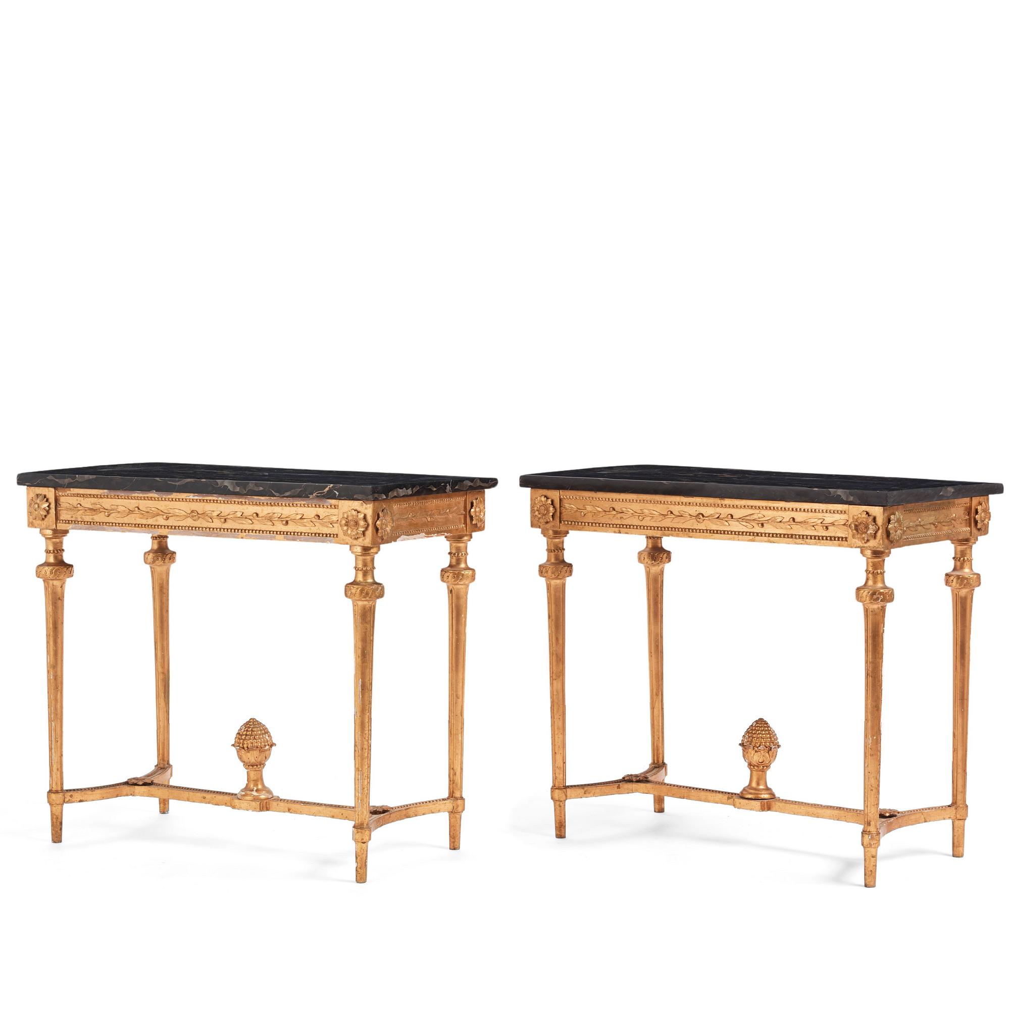 A pair of Gustavian console table.
