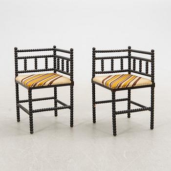 Chairs a pair around 1900.