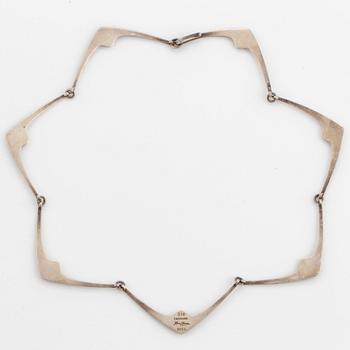 HANS HANSEN, a sterling silver necklace, Denmark, 1960's.