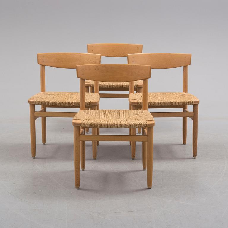 BØRGE MOGENSEN, four 'Öresund' oak chairs.