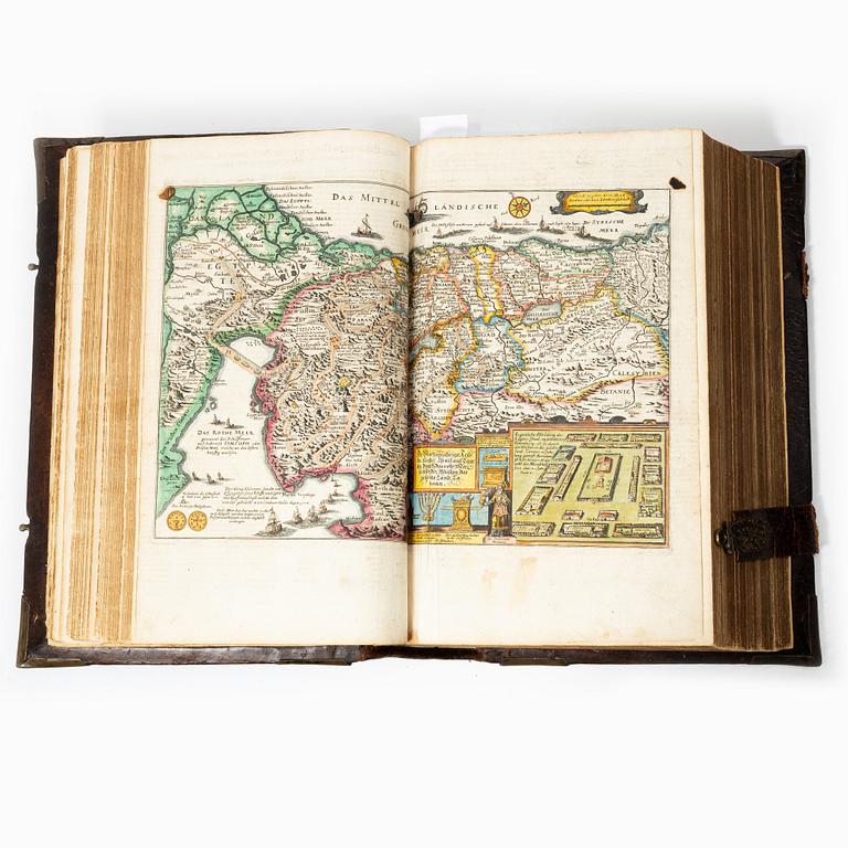 Biblia, Nürnberg 1662, med vackert bemålade gravyrer.