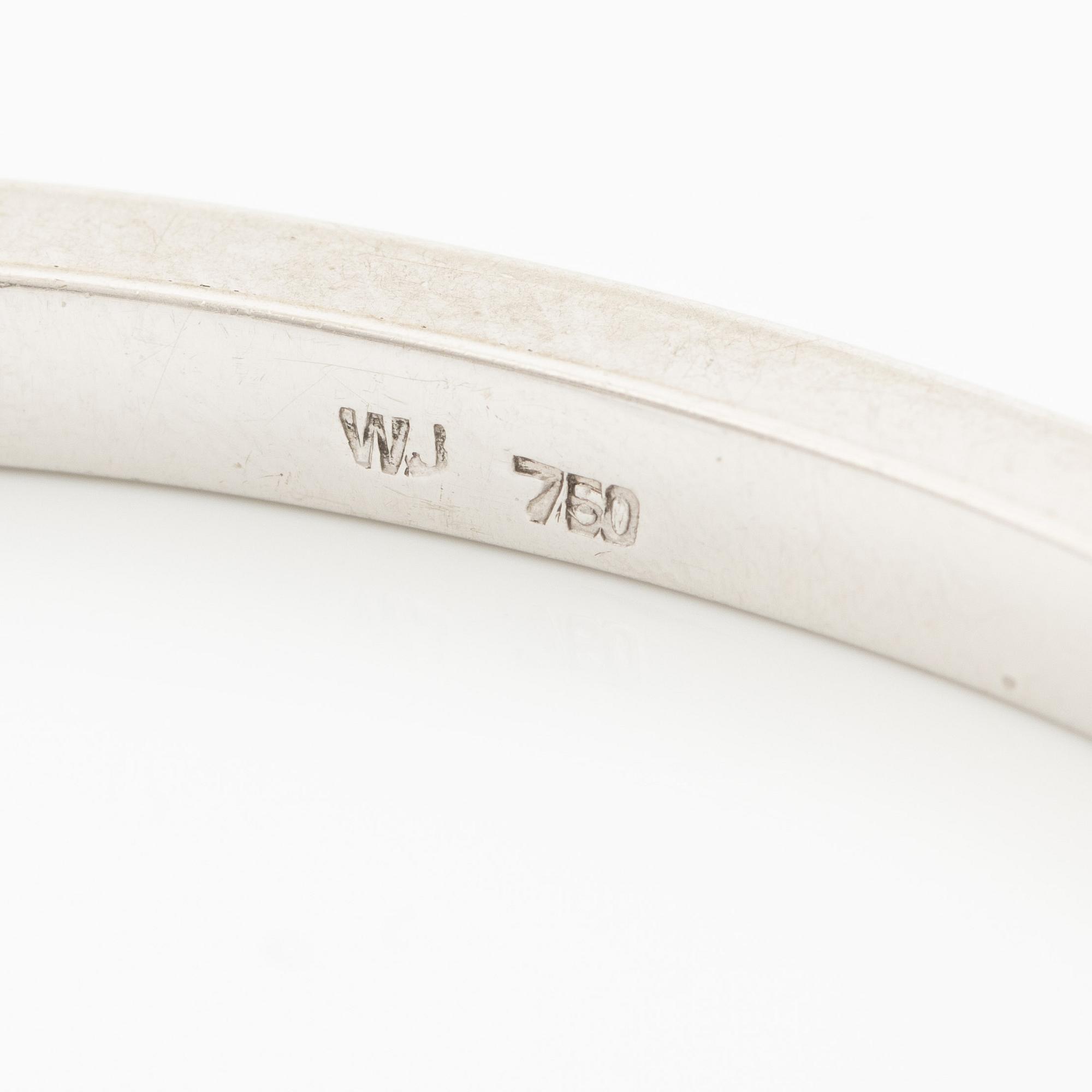 Bracelet/armring, 18K white gold with brilliant-cut diamonds.