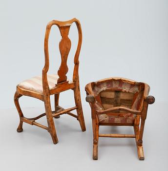 STOLAR, 1 par, barock, 1700-tal.