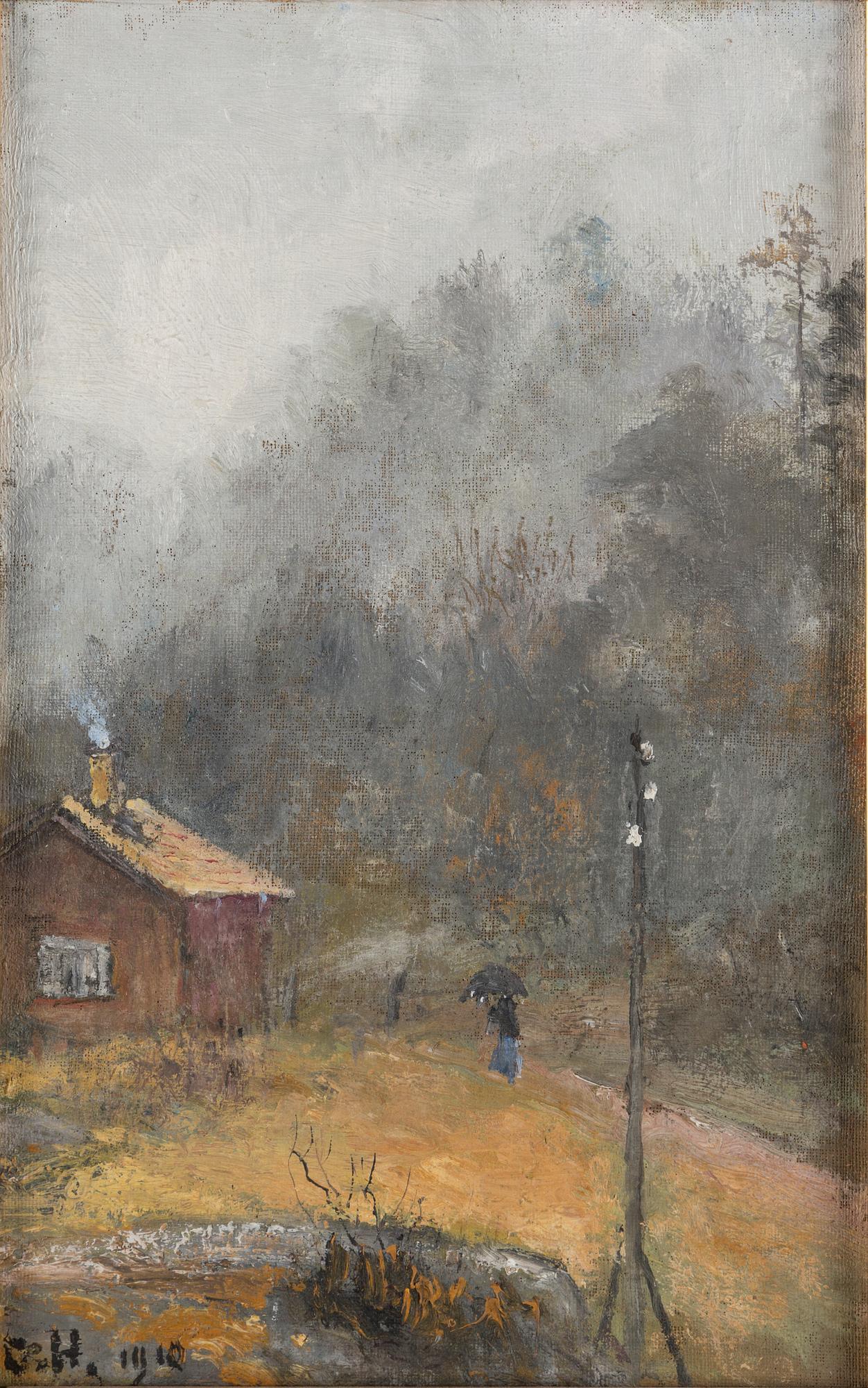 OLOF HERMELIN, Oil on panel, signed and dated 1910.