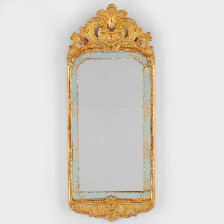 A rococo mirror by Niclas Meunier (1754-1797).