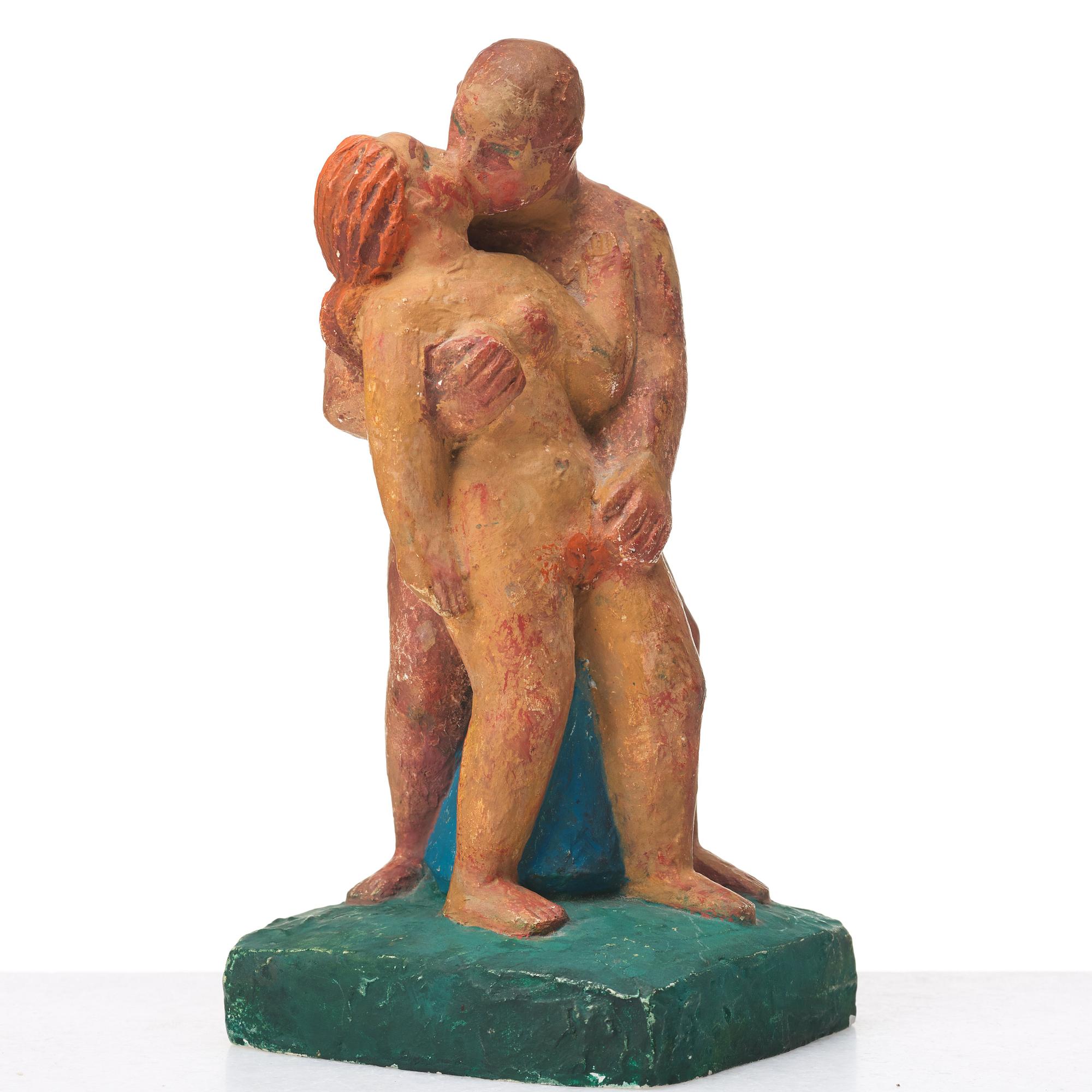 BROR HJORTH, sculpture, painted plaster, signed, numbered 1/10 and dated 1965.