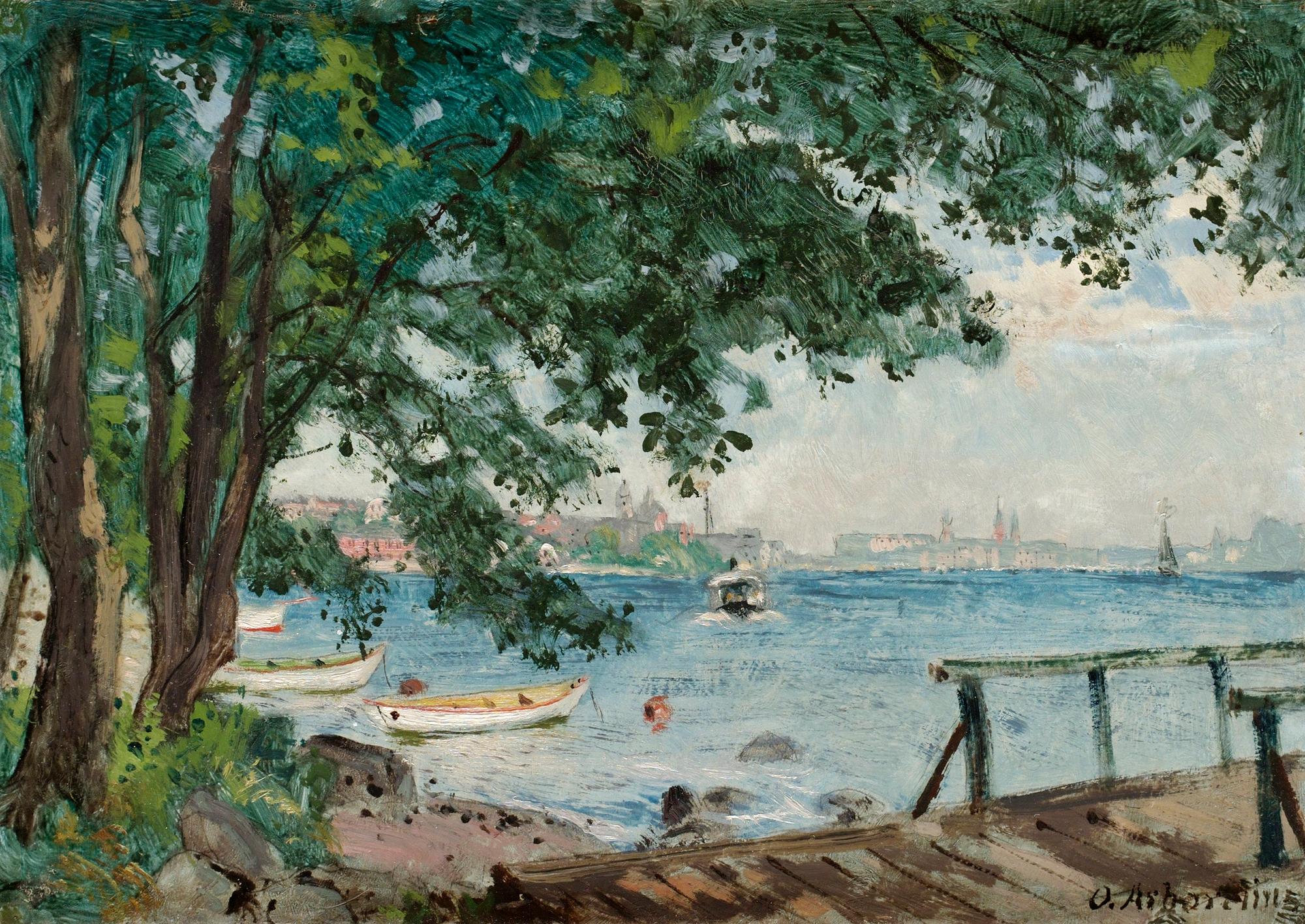 Olof Arborelius, "Utsikt från Smedsudden över Riddarfjärden".