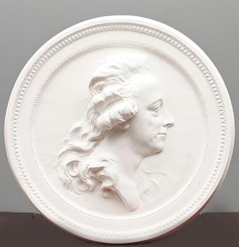 MEDALJONG, gips, efter Sergel, 1900-tal.