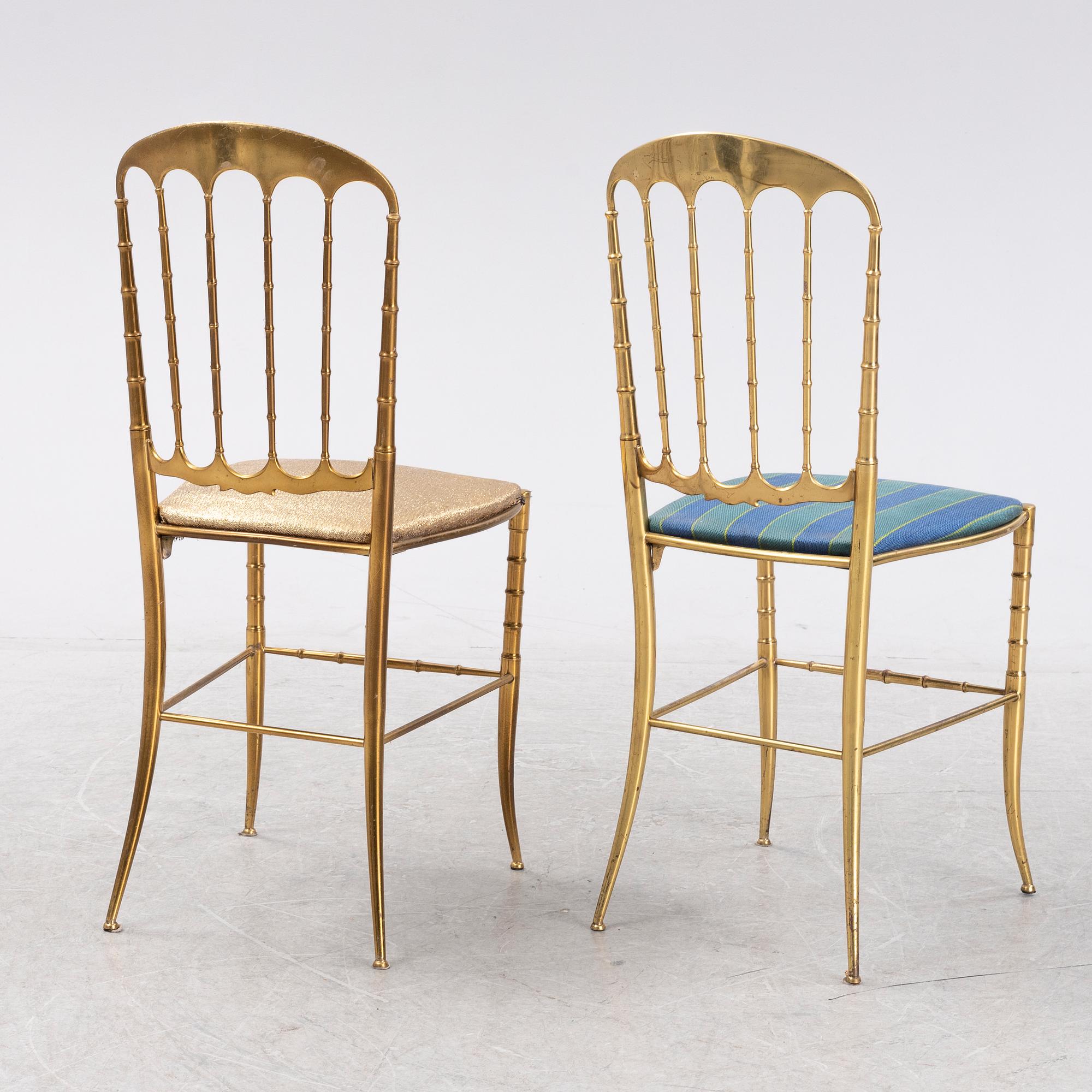 Eight Chiavari style chairs, Italy, second half of the 20th century.