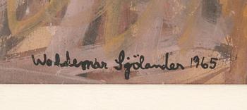 Waldemar SjölanderPorträtt , gouache, signerad och daterad 1965.