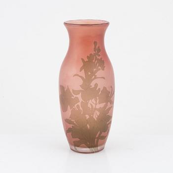 Fritz Blomqvist & Knut Bergqvist, vas, överfångsglas, Orrefors, 1910-tal.